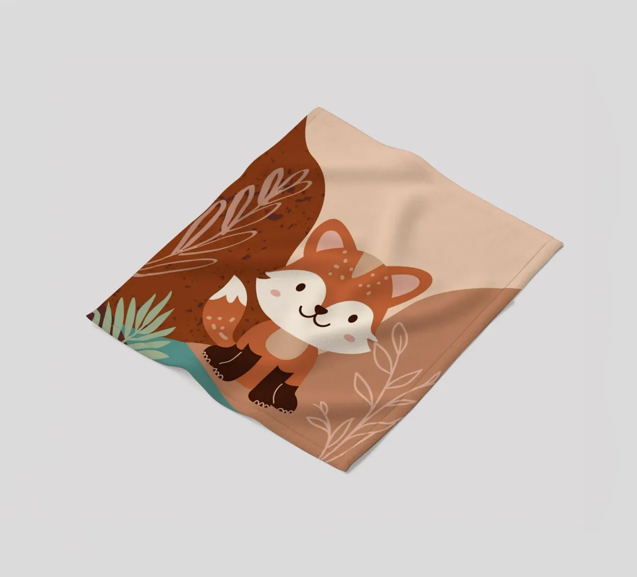 Piccola volpe della foresta coperta in pile da Berwies Artwork
