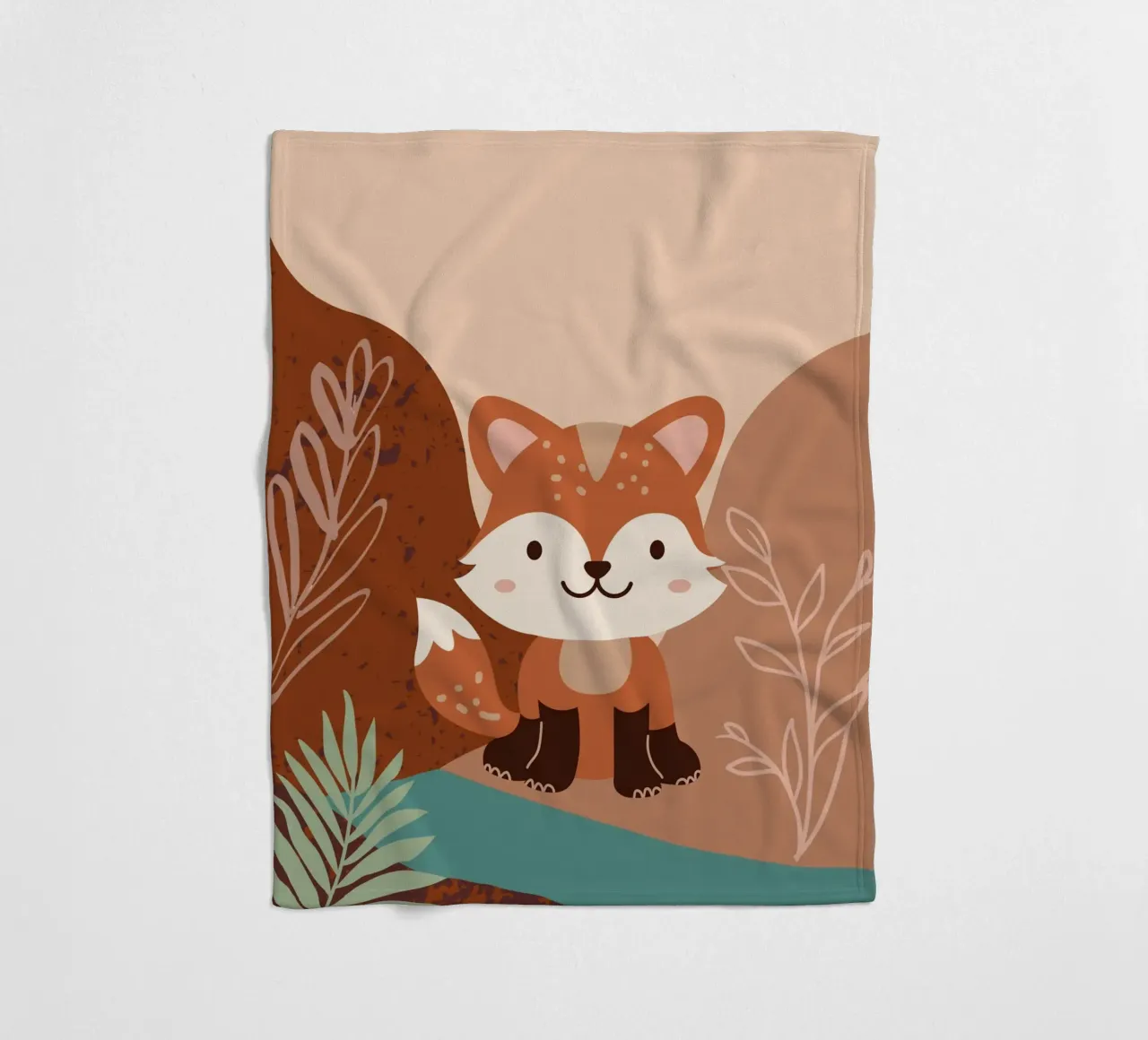 Kleiner Waldfuchs Fleecedecke von Berwies Artwork