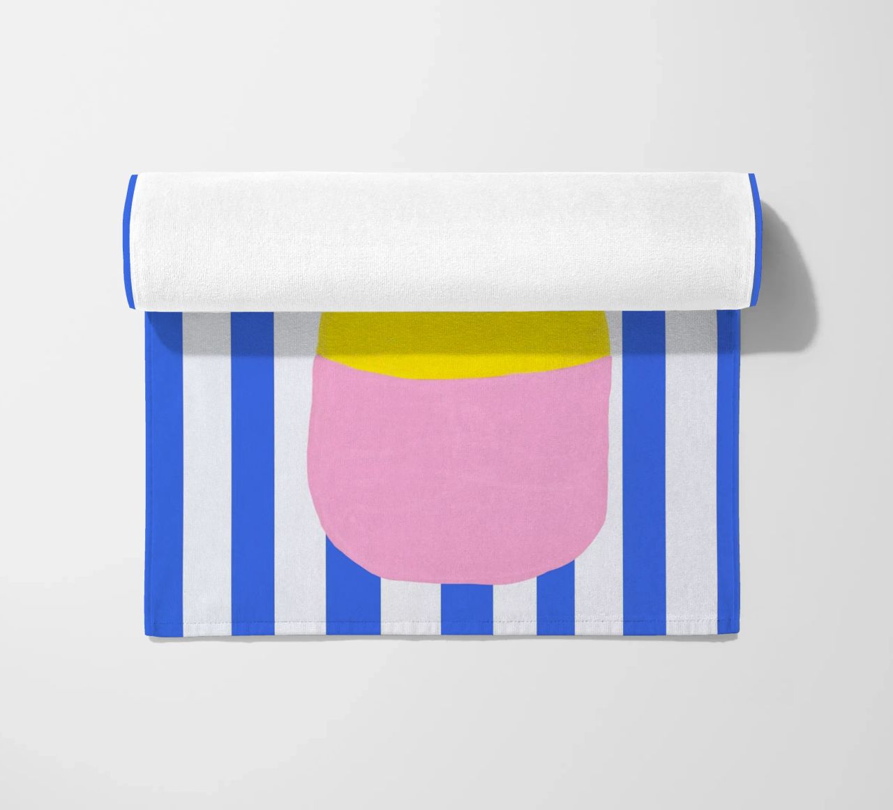 Vasenliebe blue stripes serviette de plage de Hej Ibiza by Ute Arnold