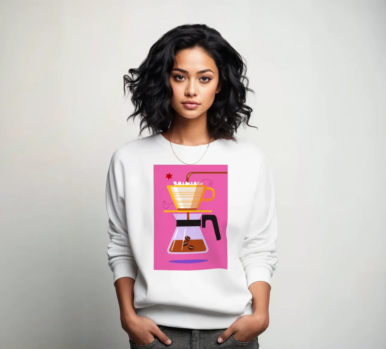 Caffè rosa da versare felpa da Sun Riser