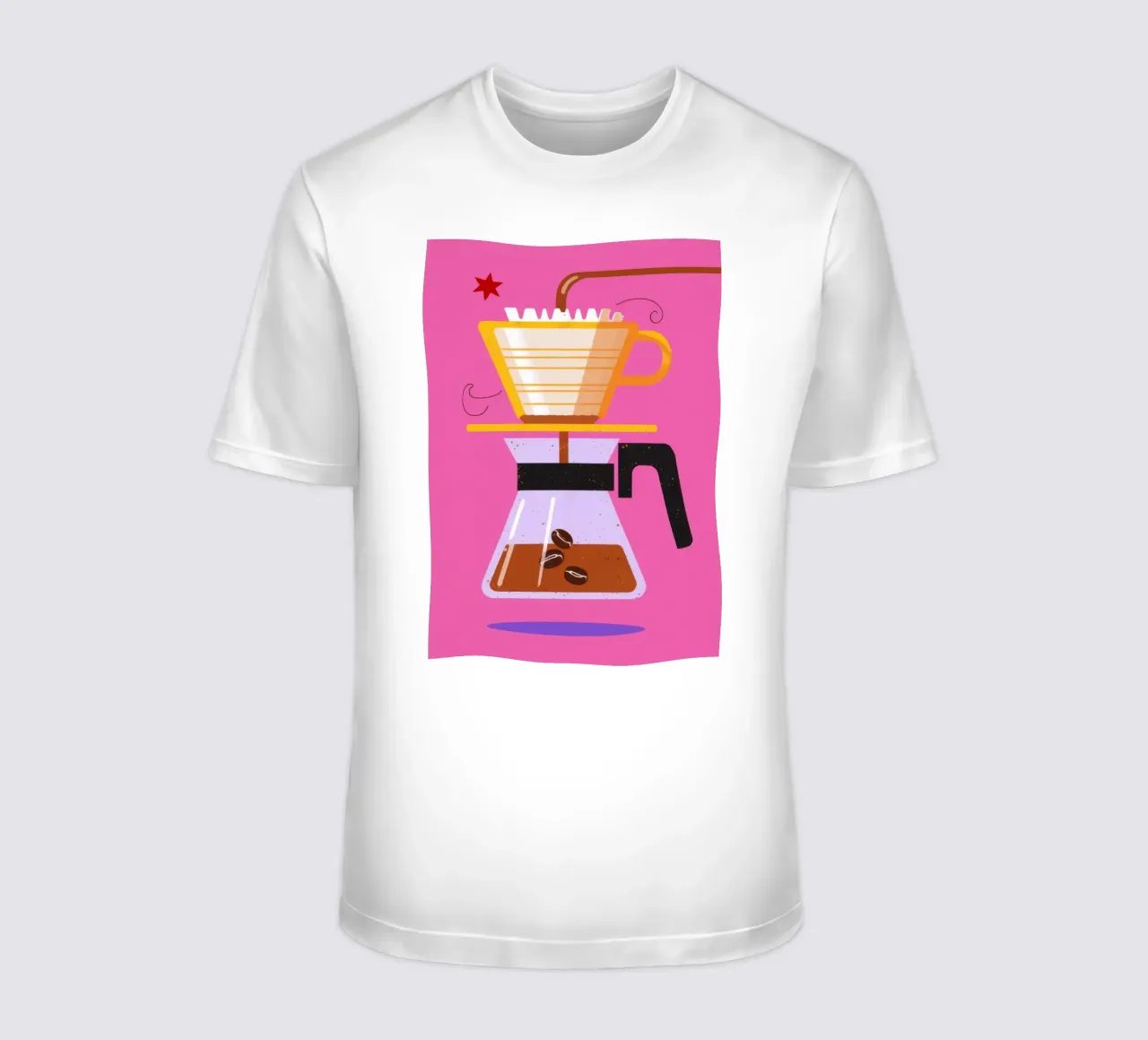 Caffè rosa da versare t-shirt da Sun Riser