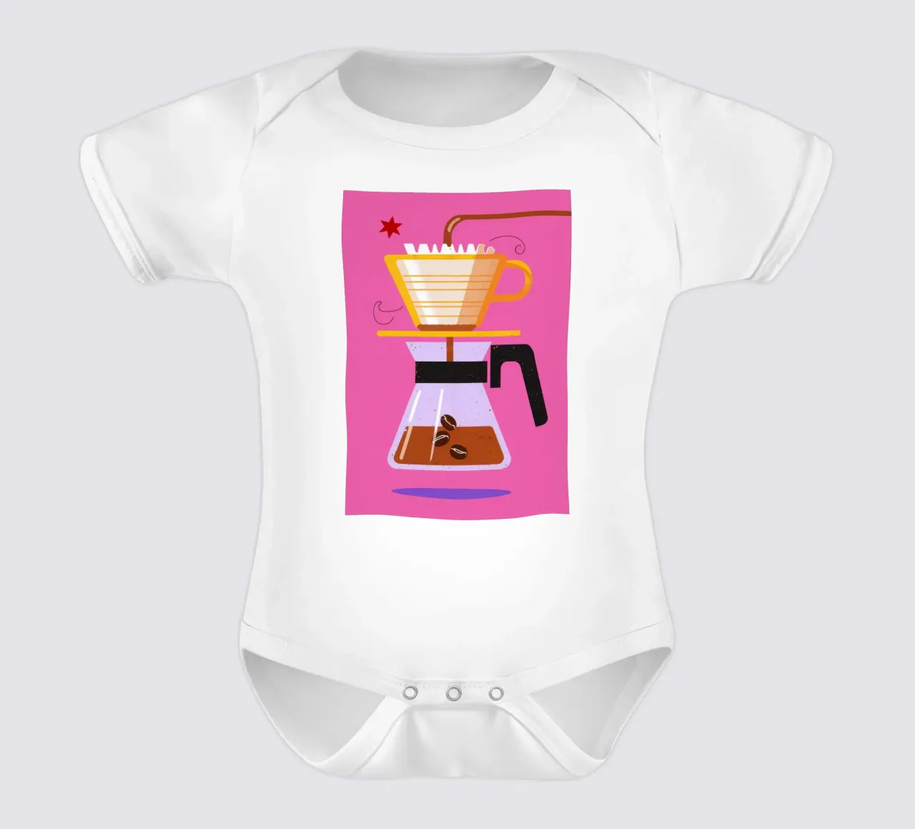 Caffè rosa da versare body neonato maniche corte da Sun Riser