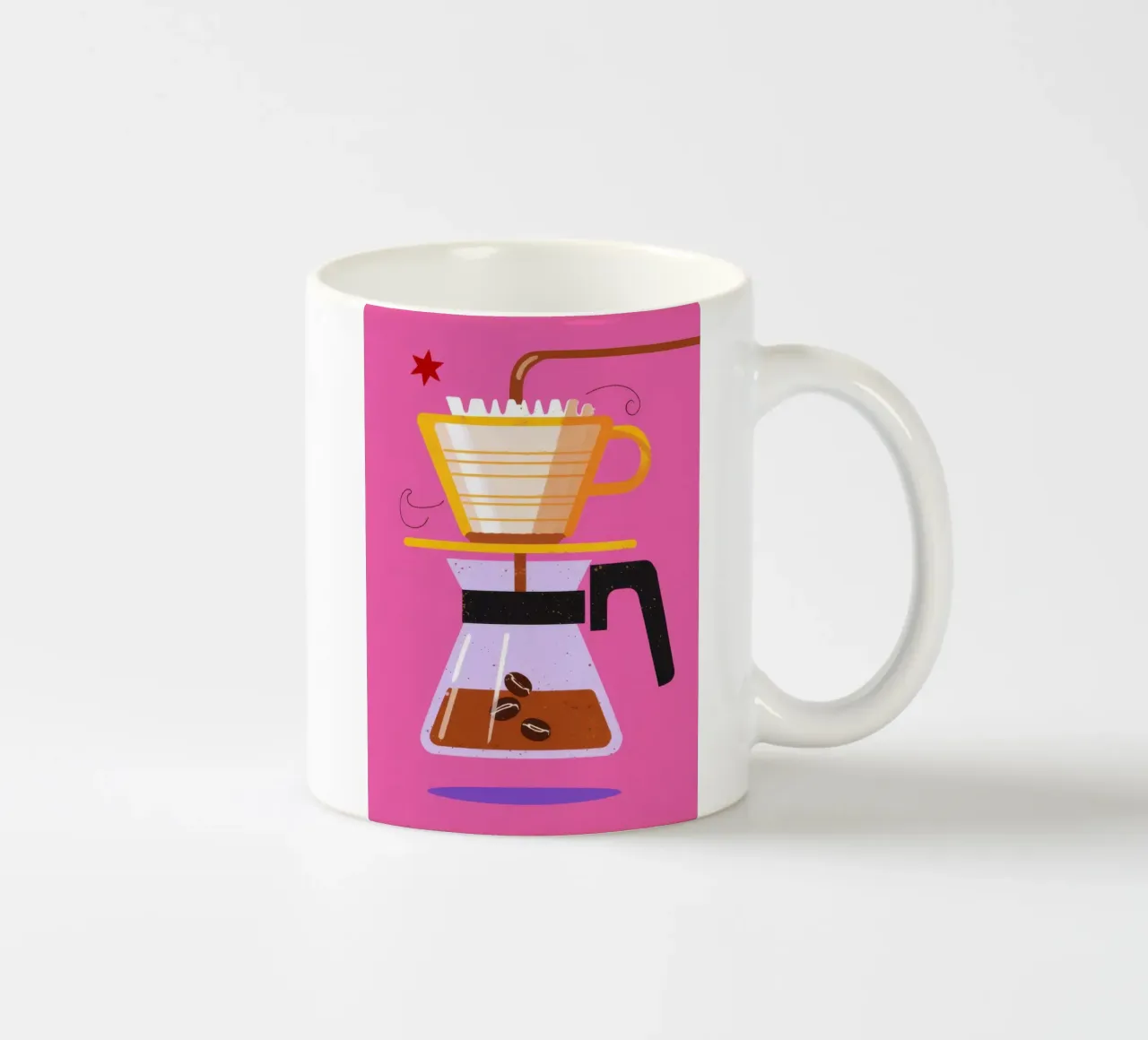 Caffè rosa da versare tazza in ceramica da Sun Riser