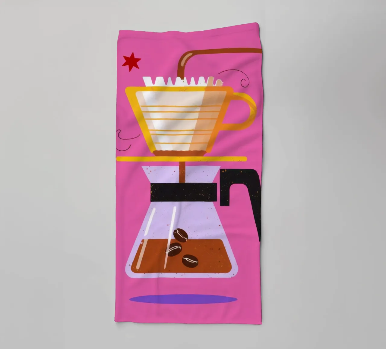 Rosa Gießkaffee Handtuch von Sun Riser