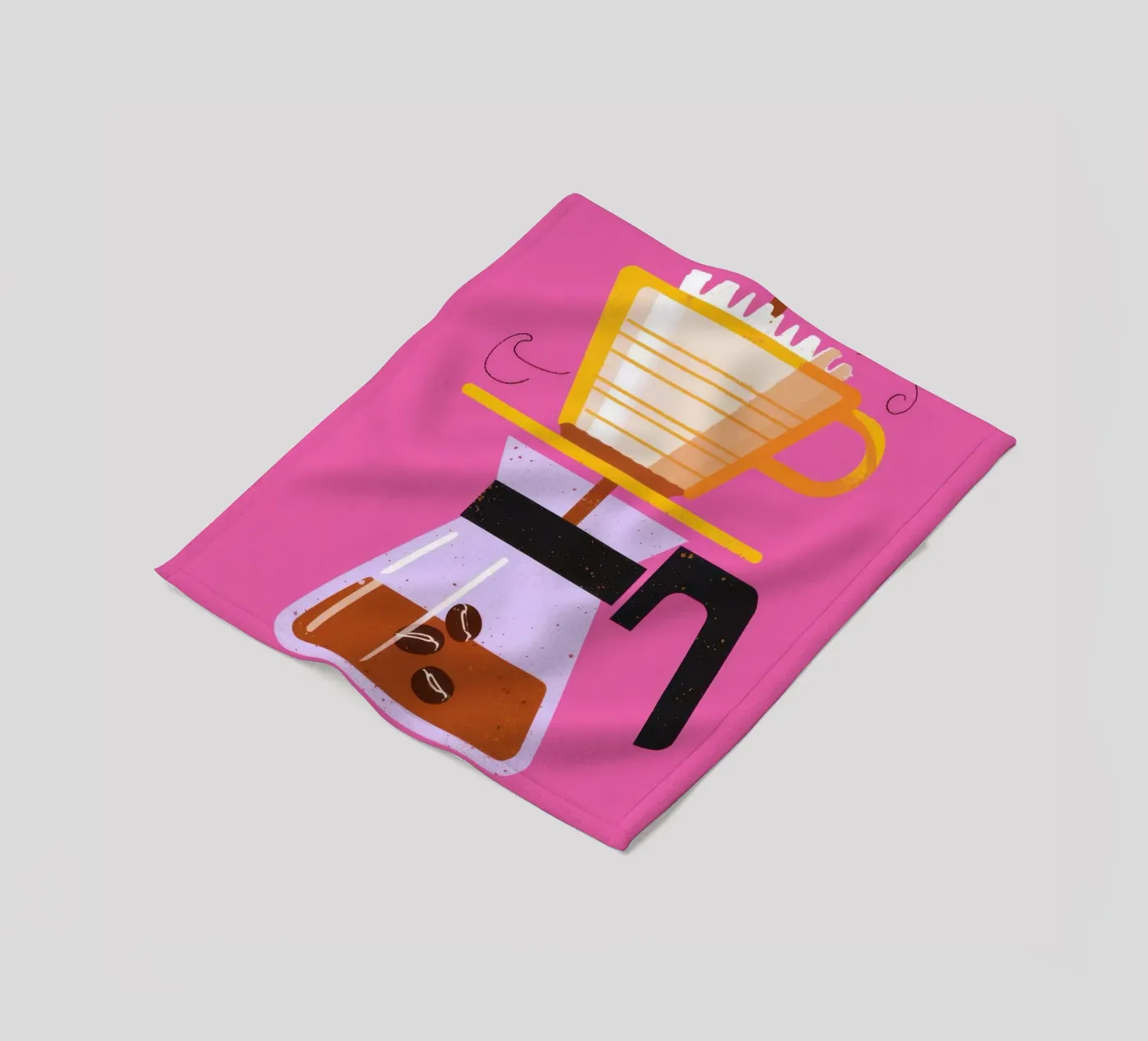 Rosa Gießkaffee Fleecedecke von Sun Riser