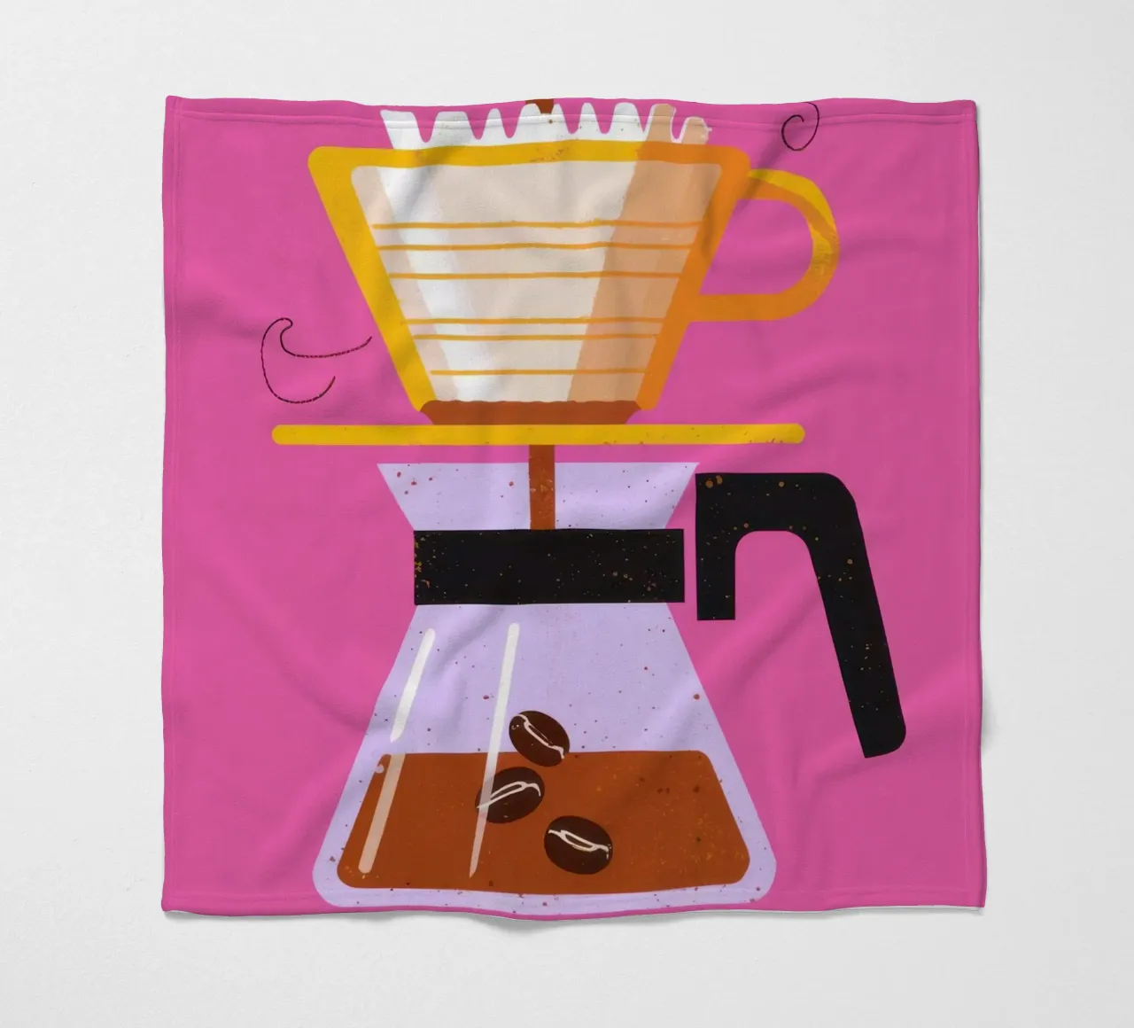 Caffè rosa da versare coperta in pile da Sun Riser