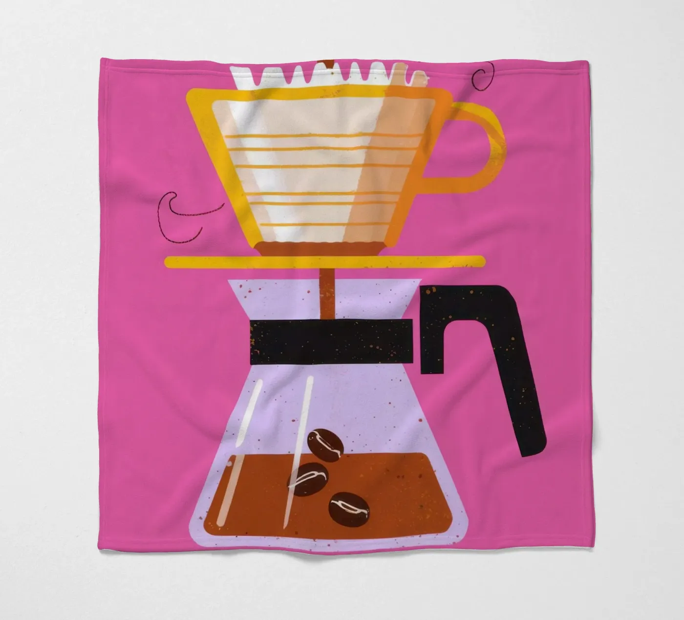 Rosa Gießkaffee Fleecedecke von Sun Riser