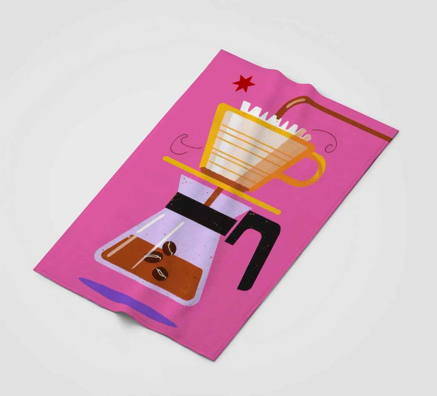 Rosa Gießkaffee Fleecedecke von Sun Riser