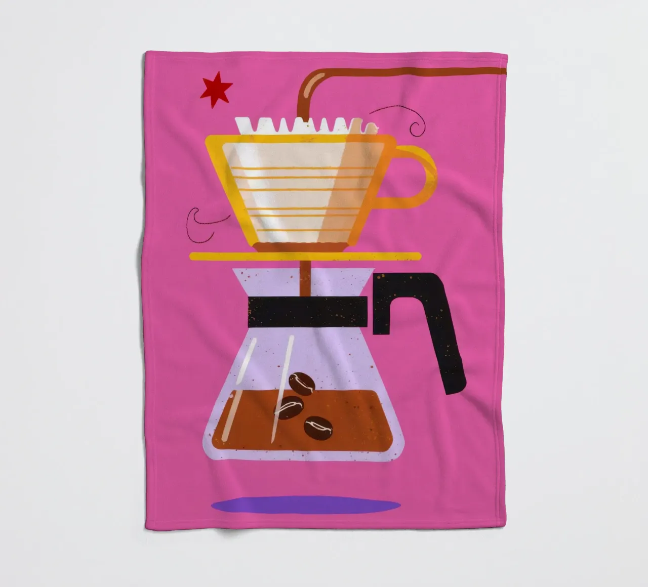 Caffè rosa da versare coperta in pile da Sun Riser
