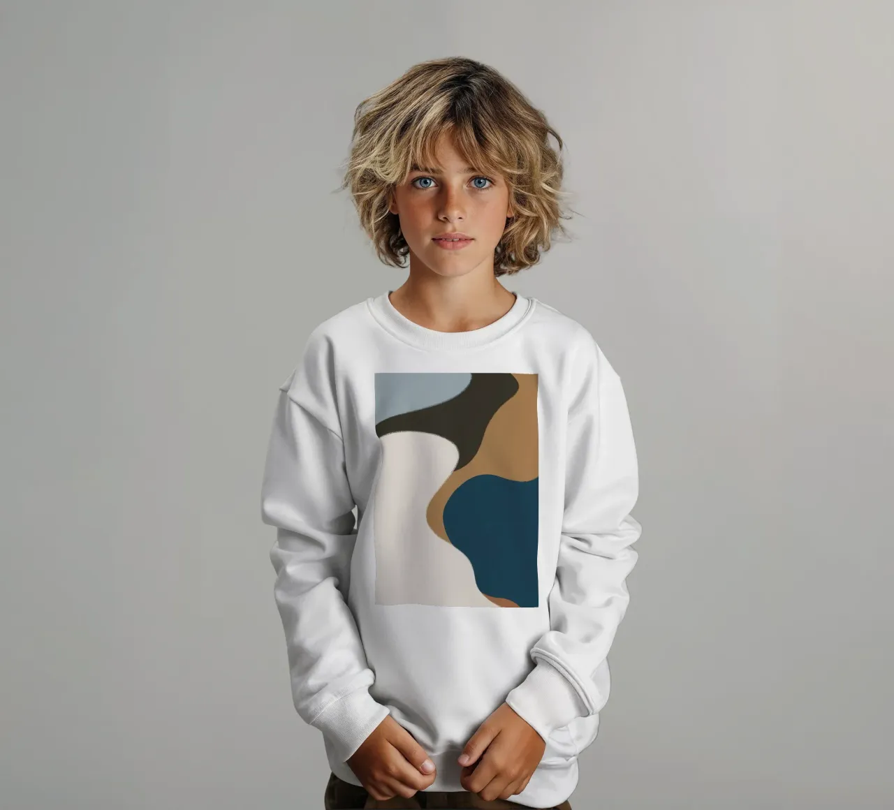 Flusso astratto terroso felpa bambino da Sun Riser