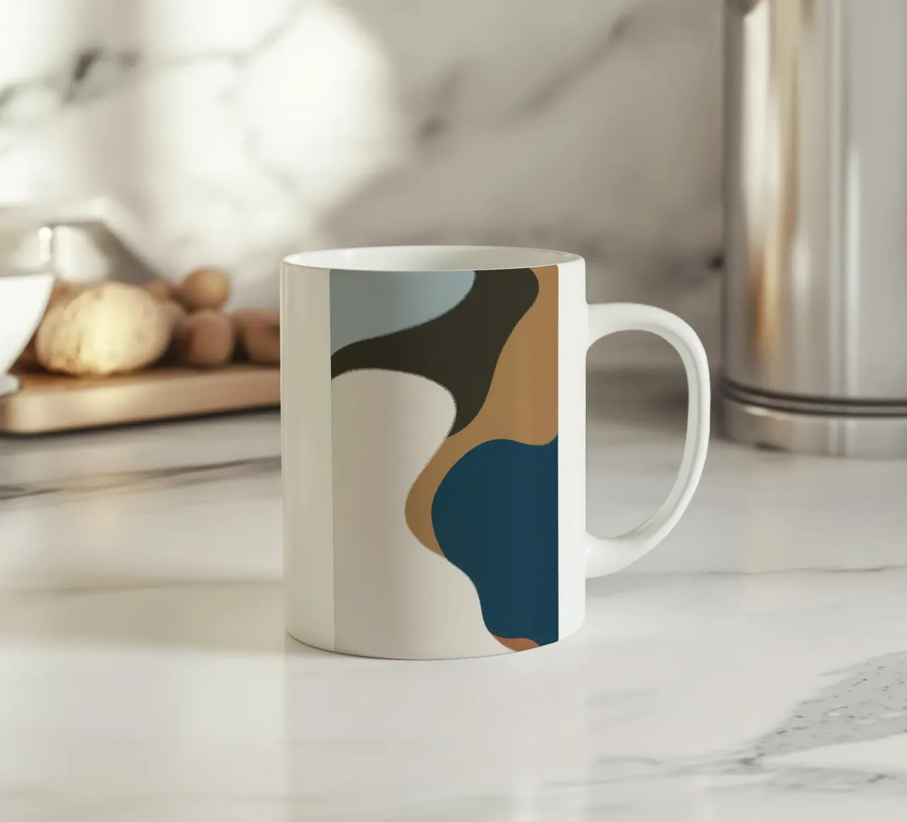 Flusso astratto terroso tazza in ceramica da Sun Riser