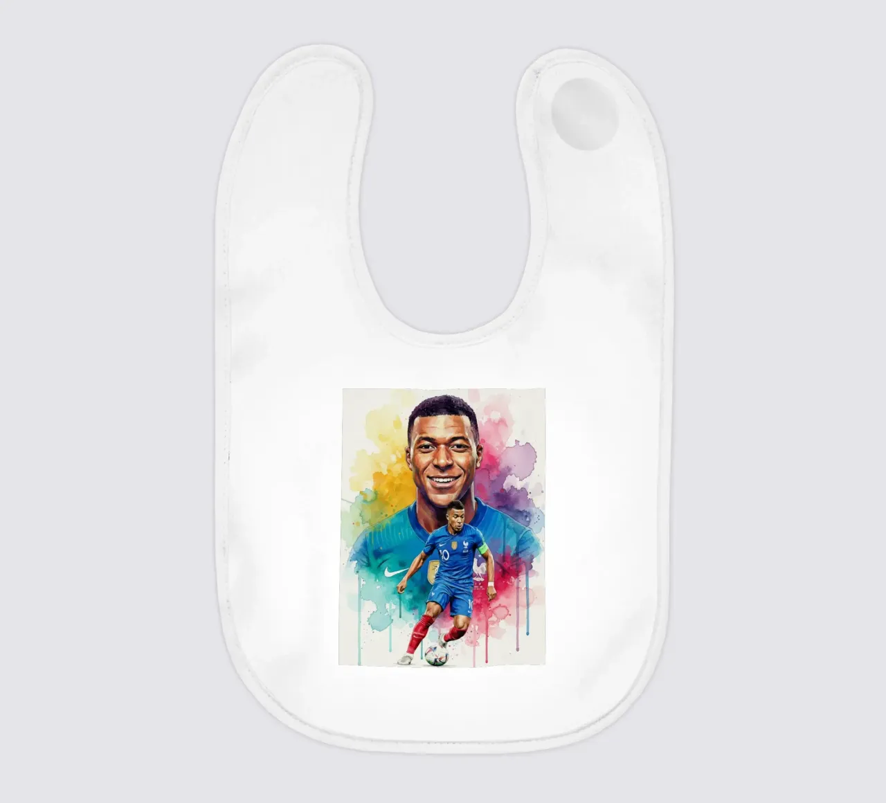 Sorriso di Kylian Mbappe bavaglino da Kalis