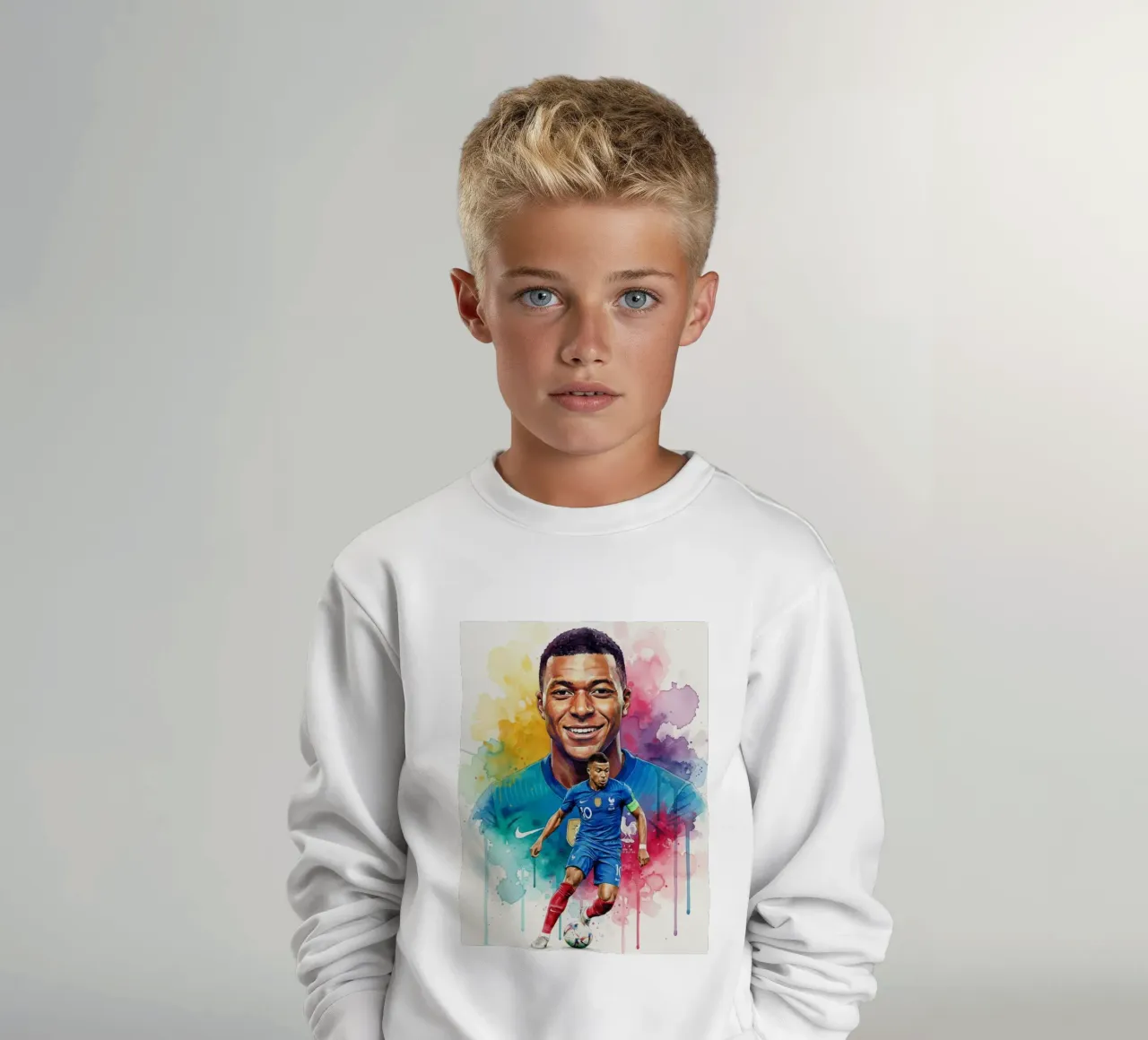 Sorriso di Kylian Mbappe felpa bambino da Kalis