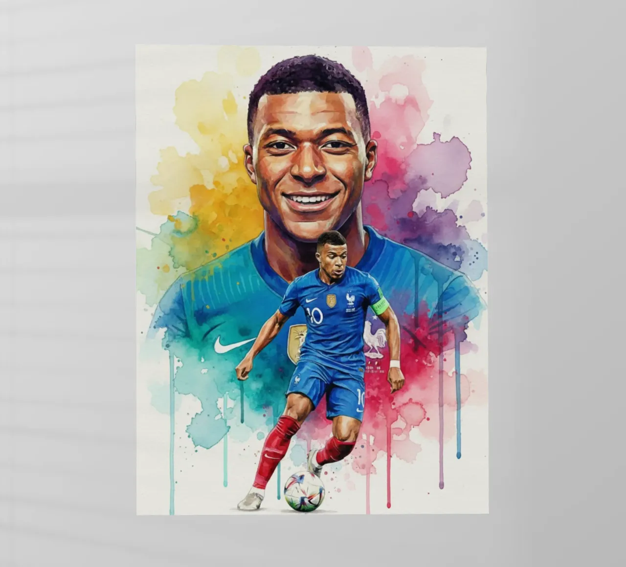 Sorriso di Kylian Mbappe pellicola backlit da Kalis