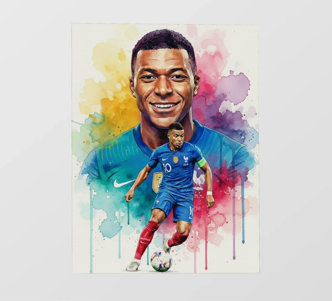 Sorriso di Kylian Mbappe pellicola backlit da Kalis