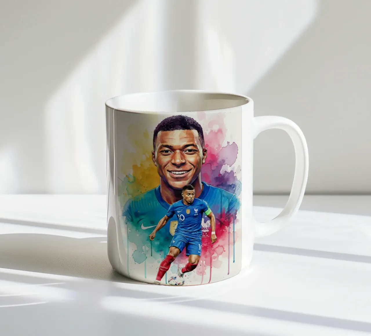 Sorriso di Kylian Mbappe tazza in ceramica da Kalis
