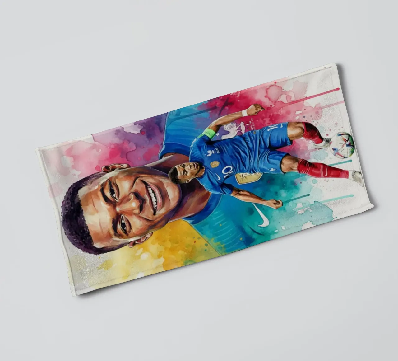 Sorriso di Kylian Mbappe asciugamano da bagno da Kalis