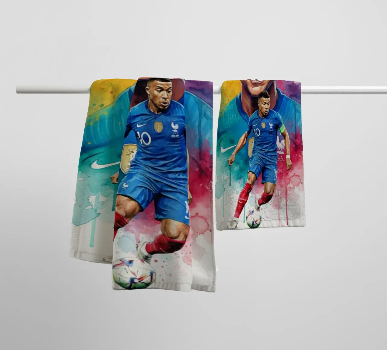 Sorriso di Kylian Mbappe asciugamano da bagno da Kalis