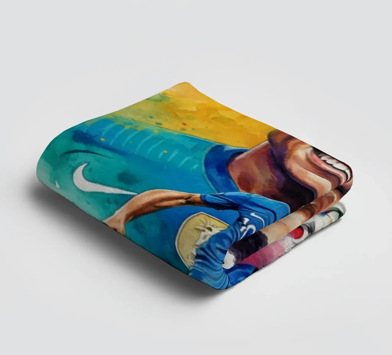 Sorriso di Kylian Mbappe asciugamano da bagno da Kalis