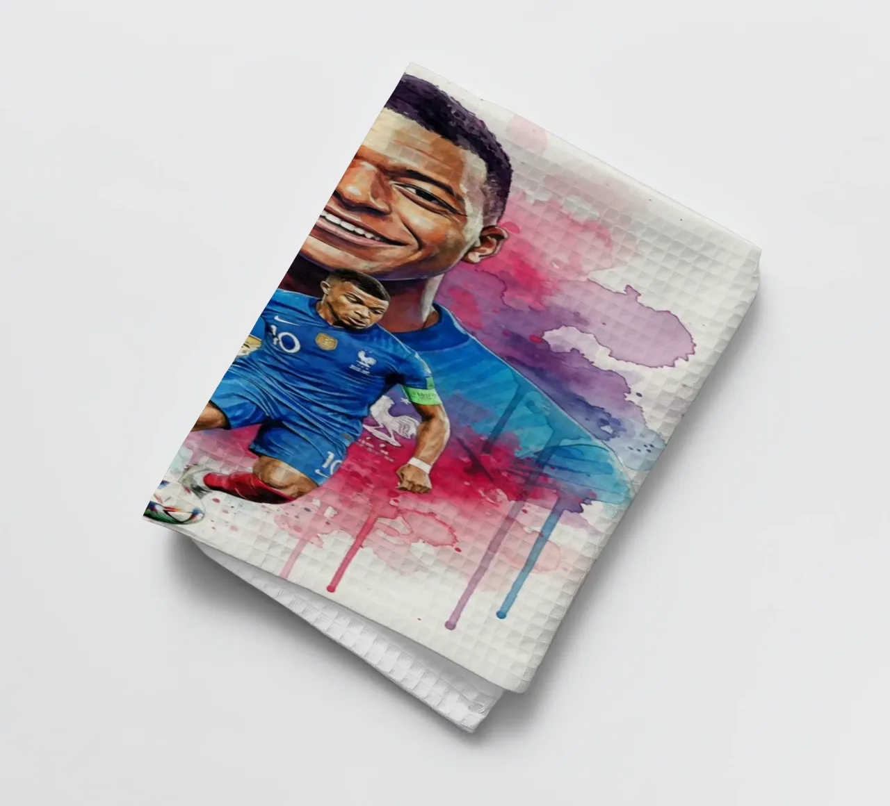 Sorriso di Kylian Mbappe canovaccio da cucina da Kalis