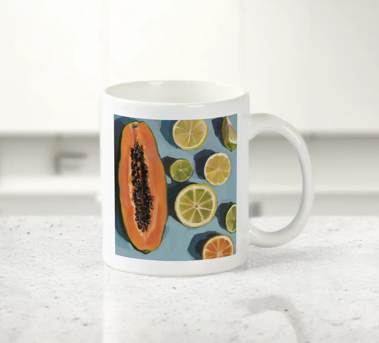 Zeste di papaya azzurre tazza in ceramica da Sun Riser