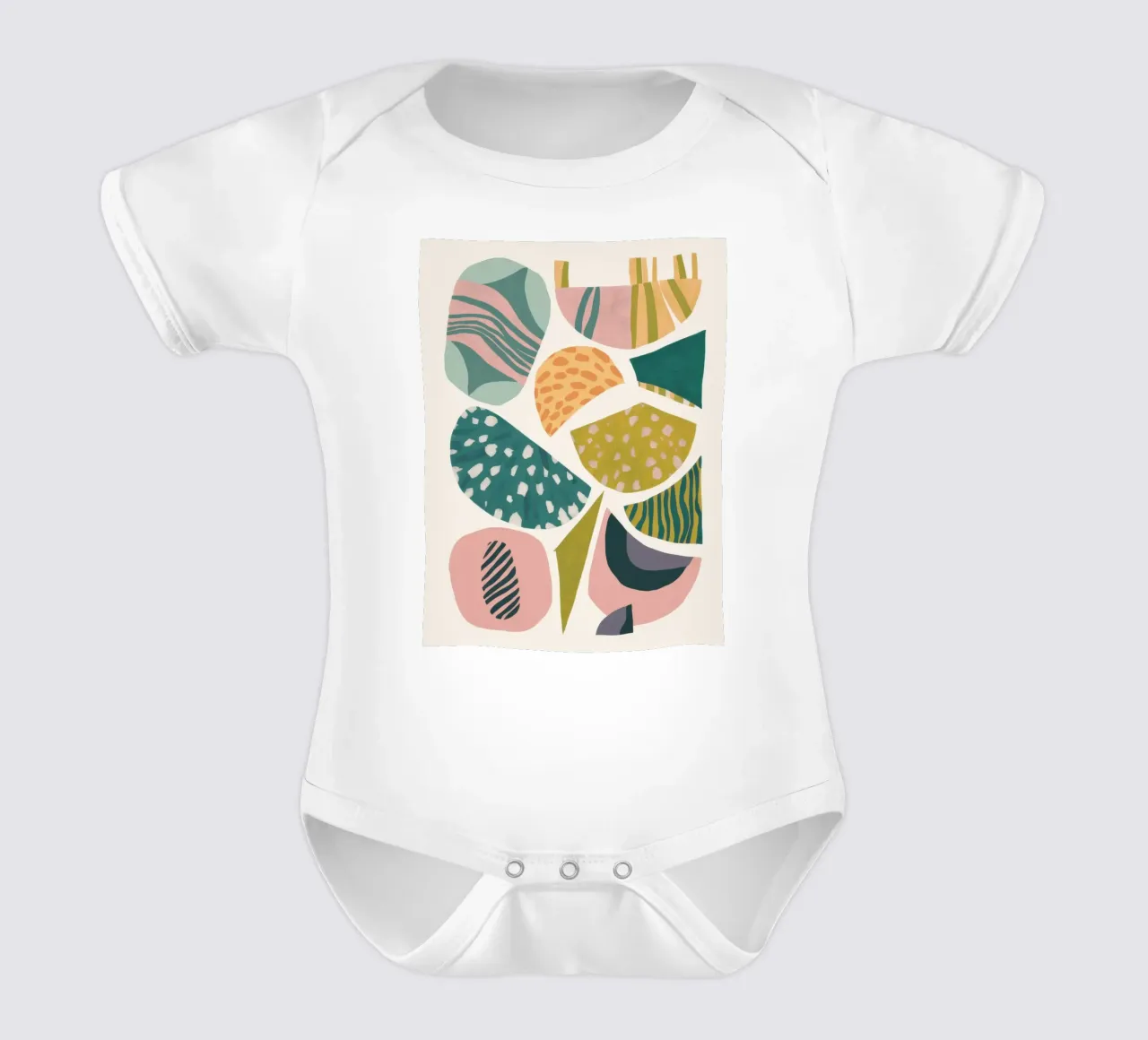 Mosaico di forma strutturata body neonato maniche corte da Sun Riser