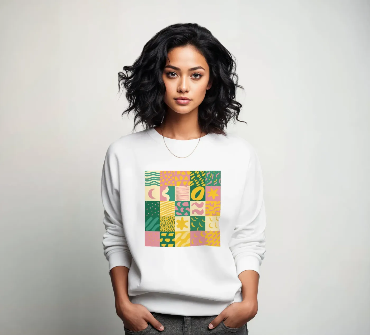 Griglia Joyful Patchwork felpa da Sun Riser