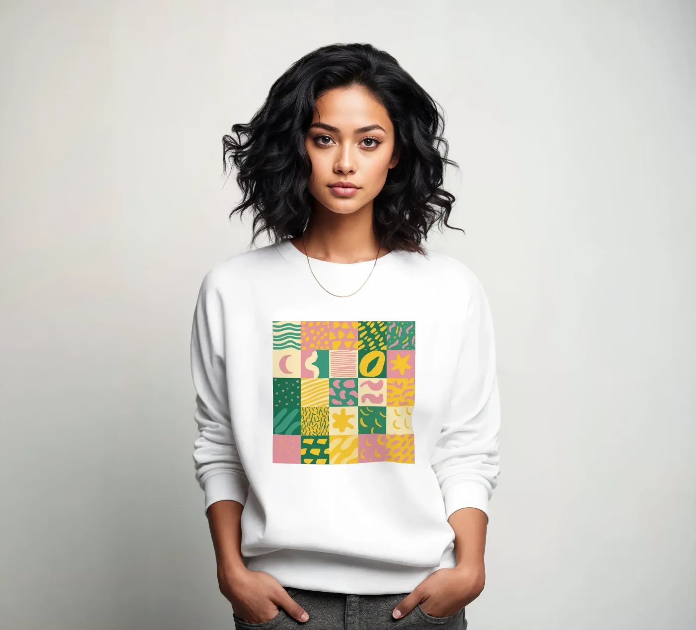 Griglia Joyful Patchwork felpa da Sun Riser