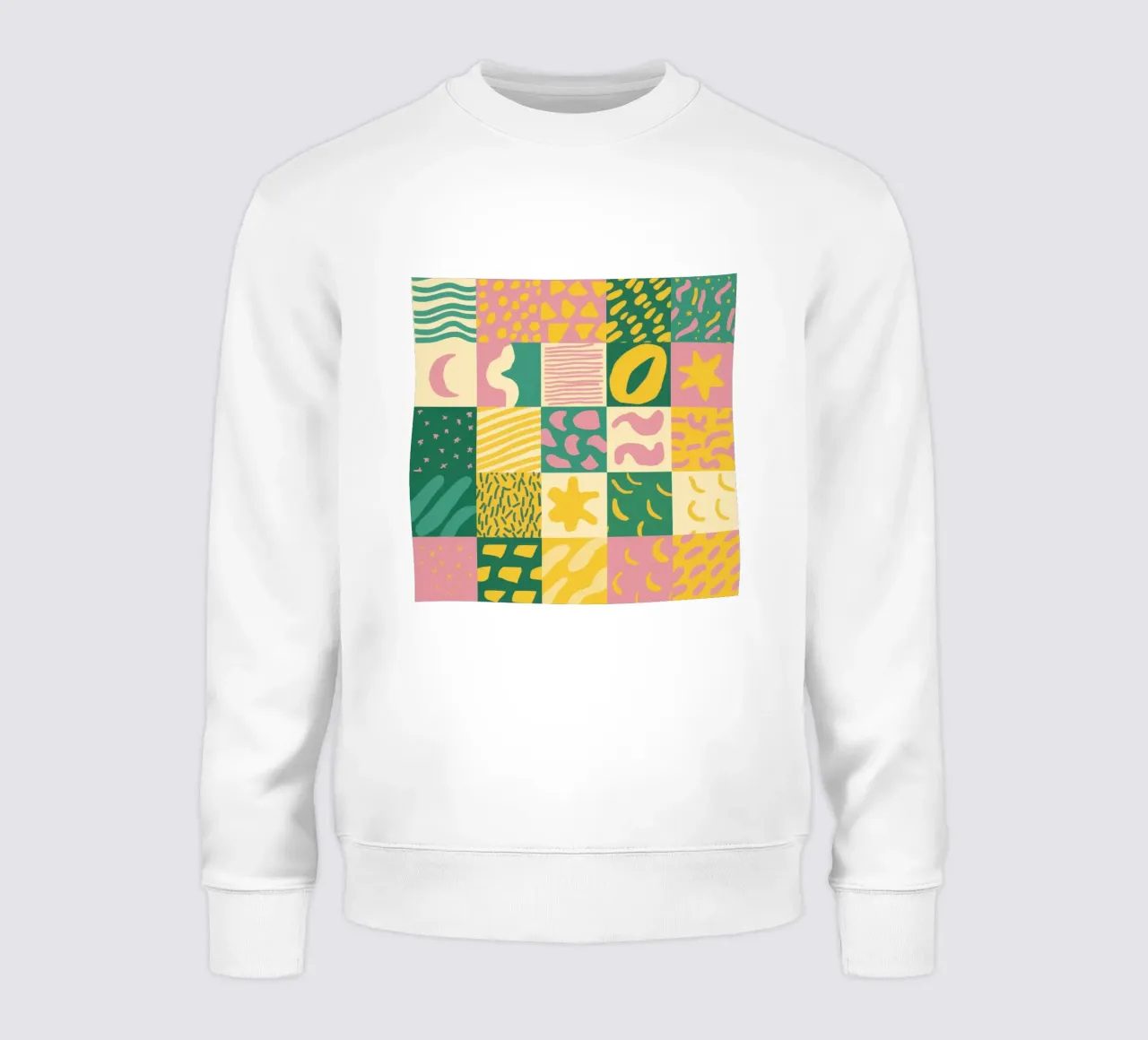 Alegre cuadrícula de patchwork sudadera de Sun Riser
