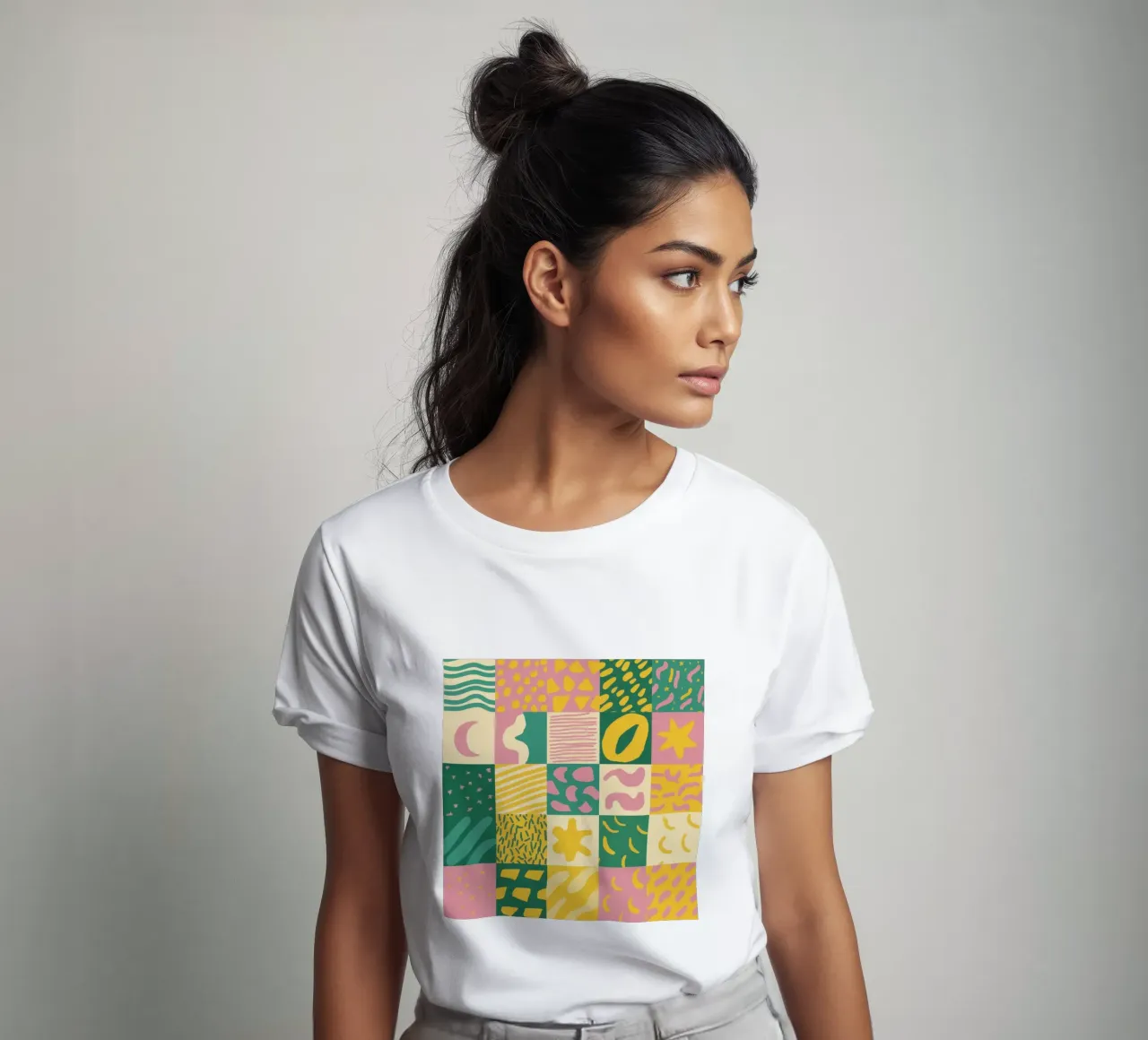 Griglia Joyful Patchwork t-shirt da Sun Riser