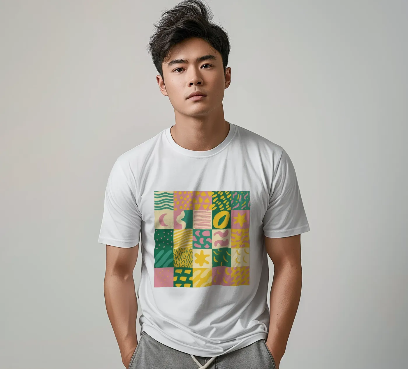 Griglia Joyful Patchwork t-shirt da Sun Riser
