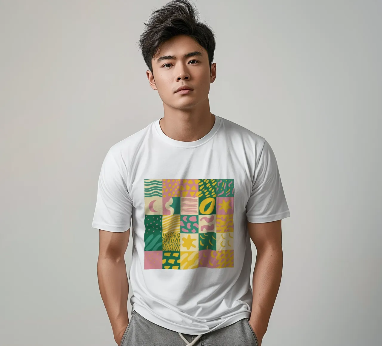 Griglia Joyful Patchwork t-shirt da Sun Riser