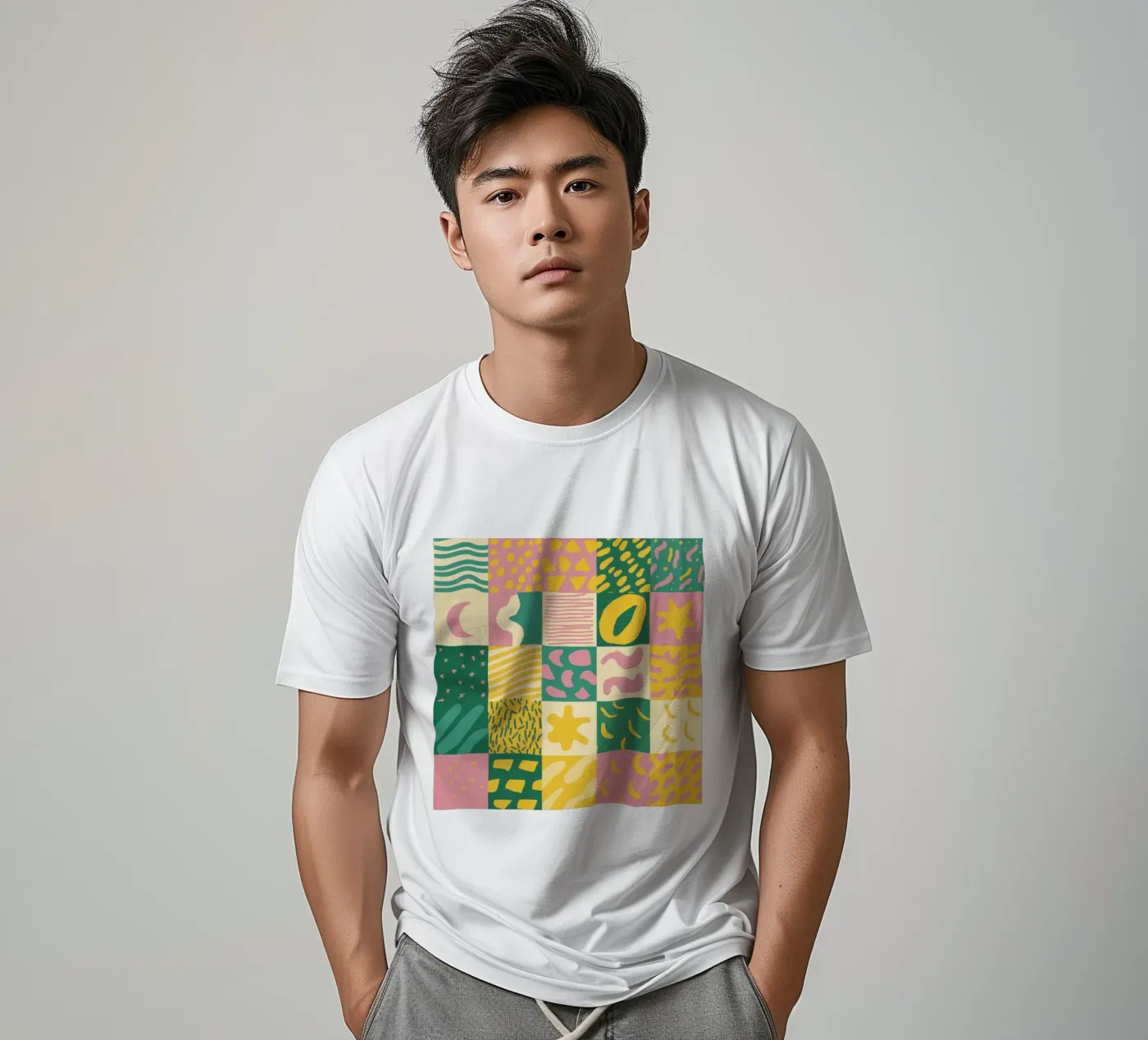 Griglia Joyful Patchwork t-shirt da Sun Riser