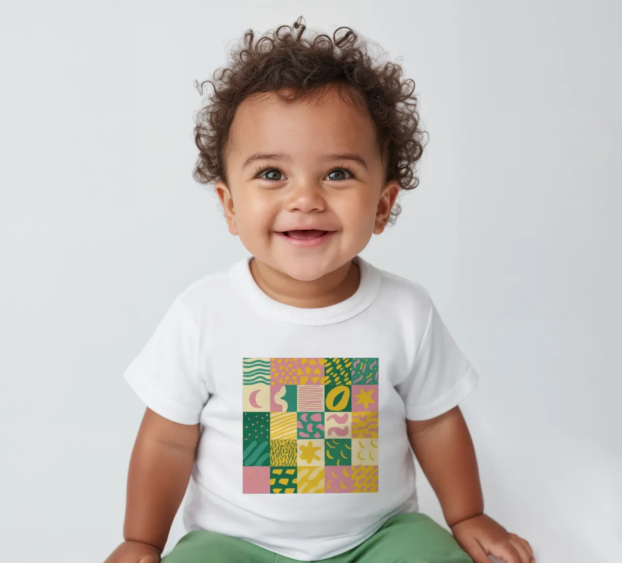 Griglia Joyful Patchwork maglietta neonato da Sun Riser