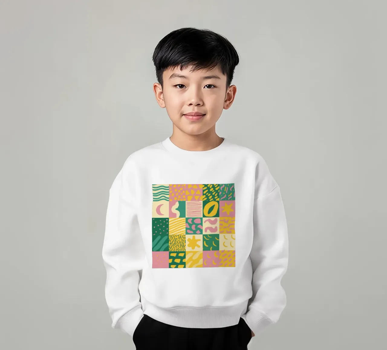 Griglia Joyful Patchwork felpa bambino da Sun Riser