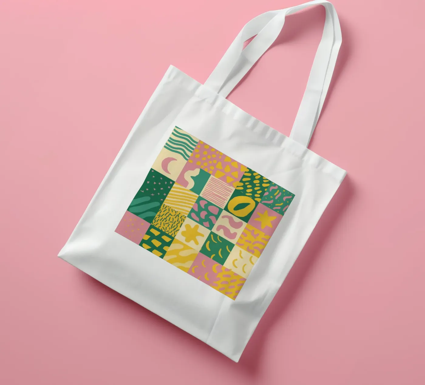 Joyful Patchwork Grid tote bag de Sun Riser