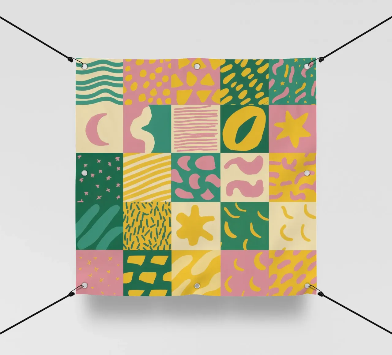 Griglia Joyful Patchwork telo in pvc da Sun Riser