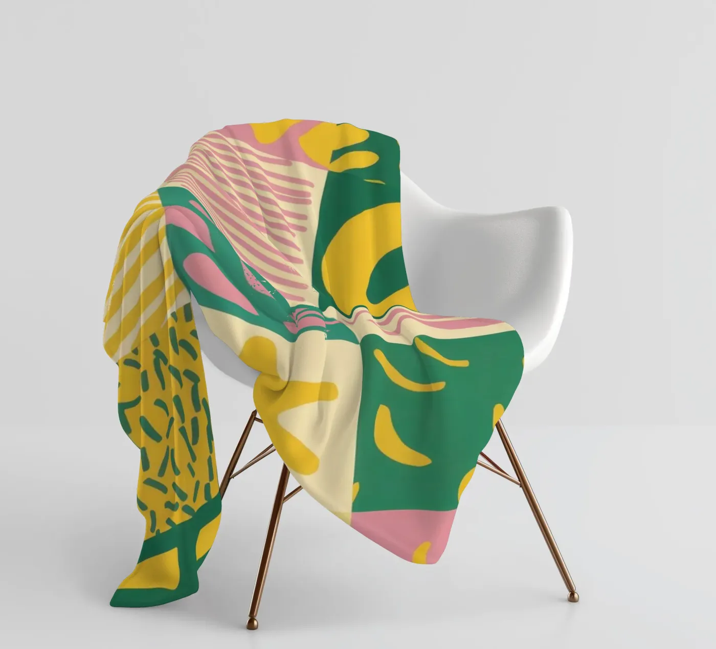 Vrolijk patchworkraster fleecedeken van Sun Riser