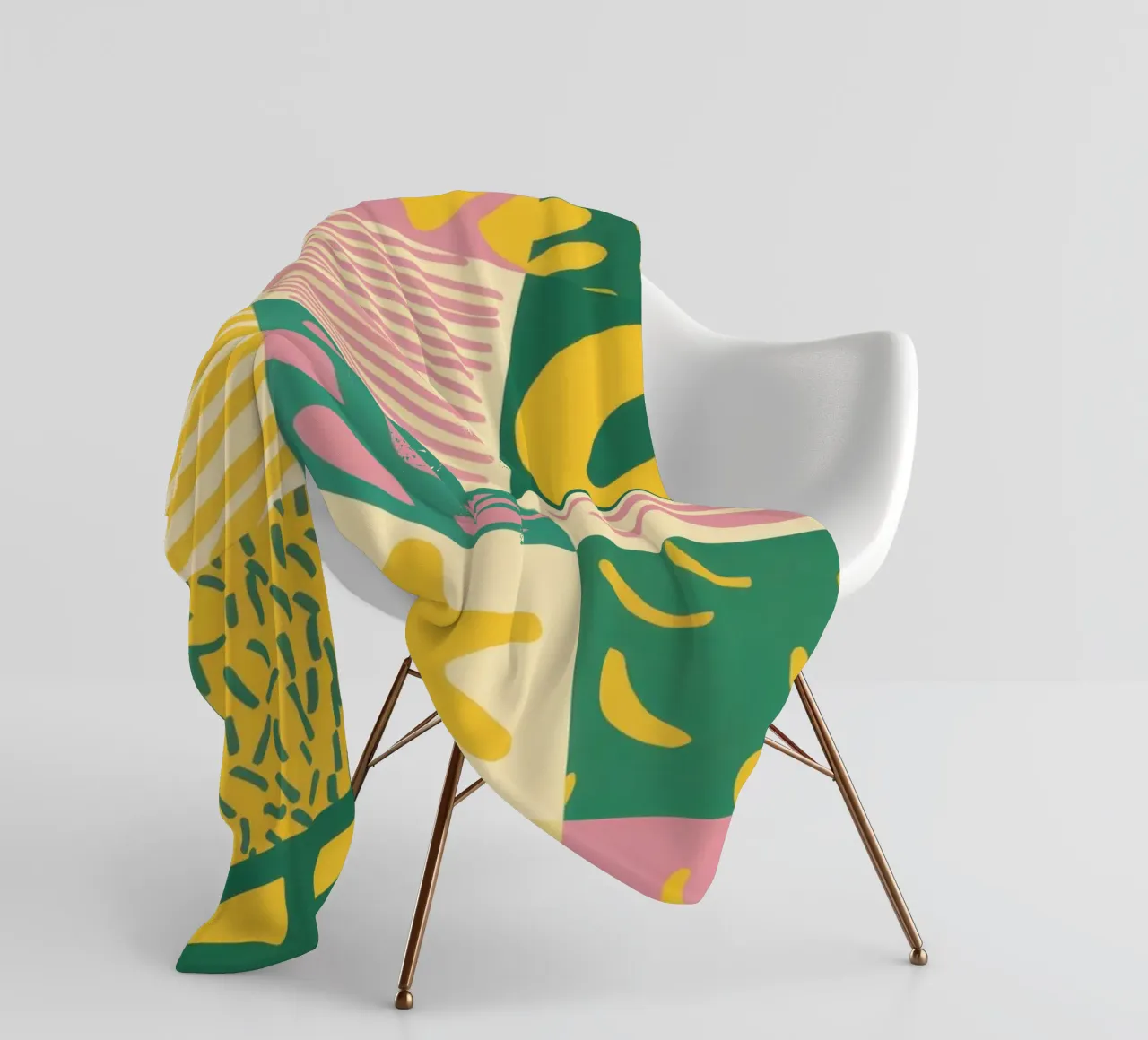 Vrolijk patchworkraster fleecedeken van Sun Riser