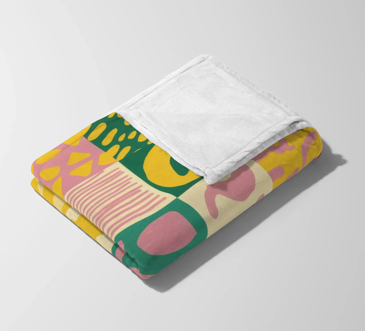 Vrolijk patchworkraster fleecedeken van Sun Riser