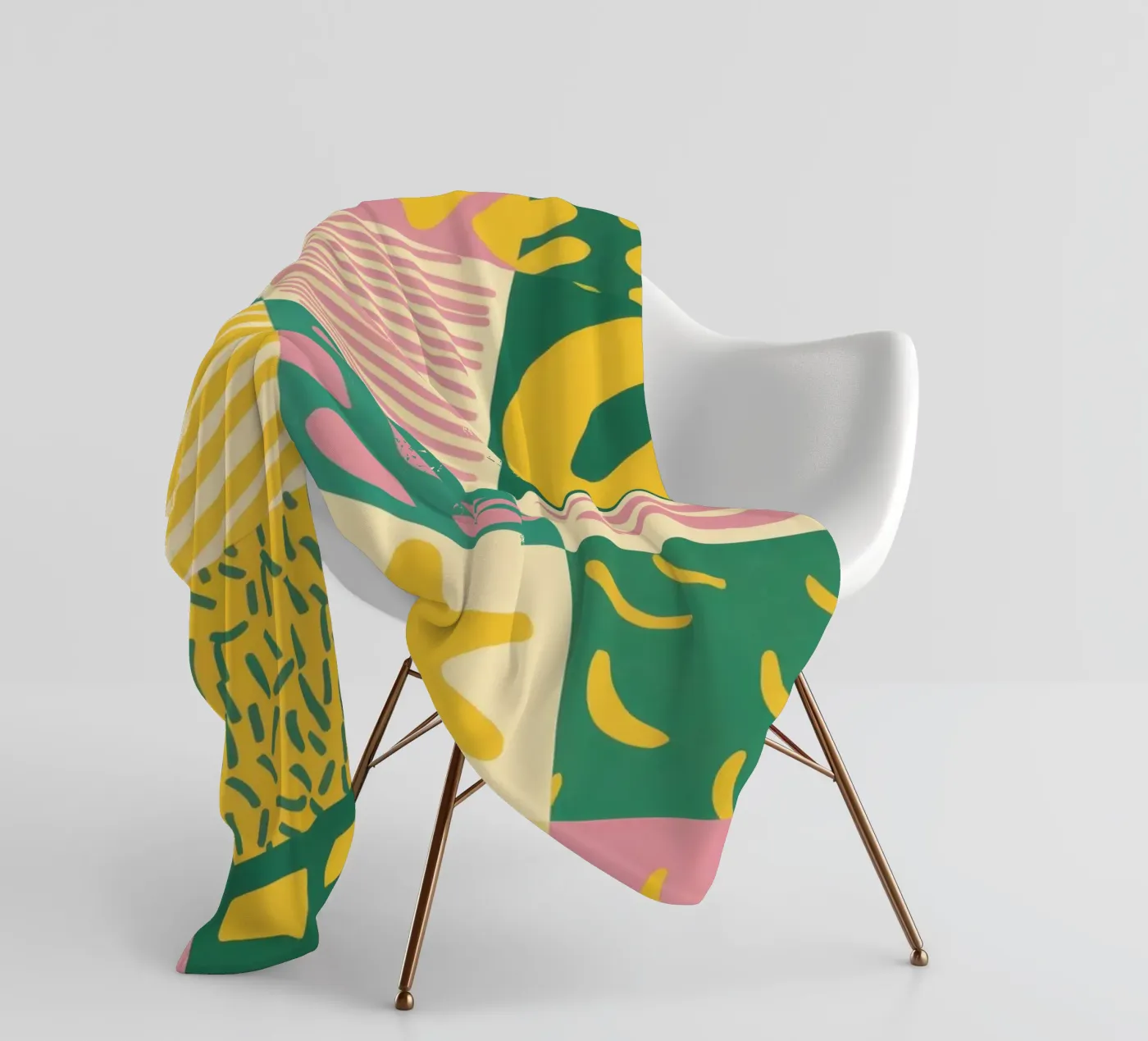 Vrolijk patchworkraster fleecedeken van Sun Riser