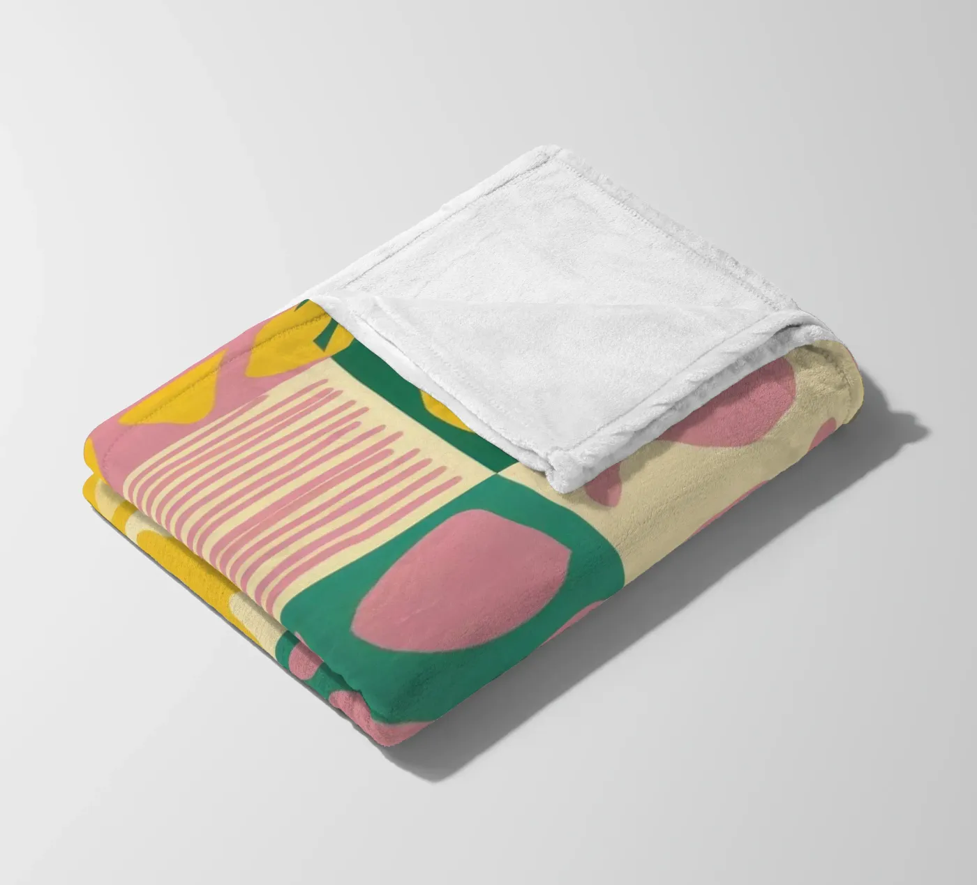 Vrolijk patchworkraster fleecedeken van Sun Riser