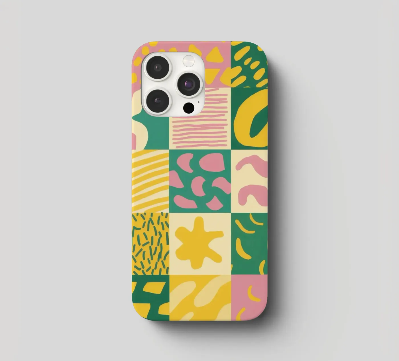 Joyful Patchwork Grid iphone case by Sun Riser