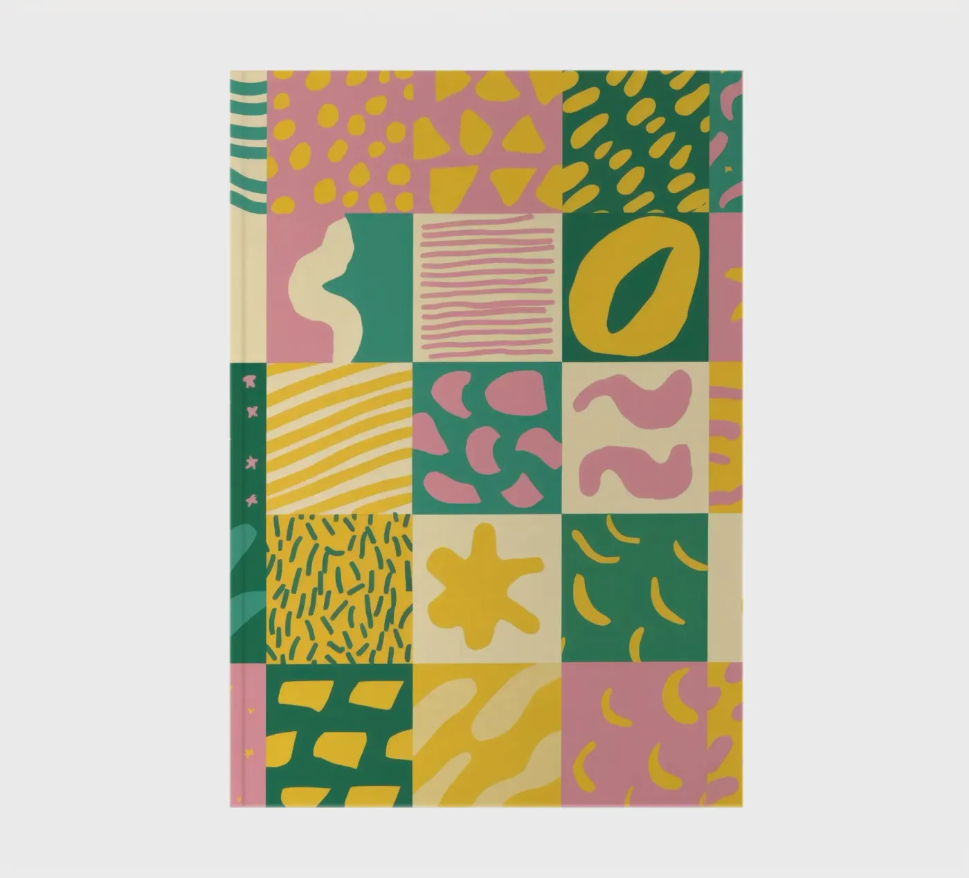 Fröhliches Patchwork-Gitter Notizbuch von Sun Riser