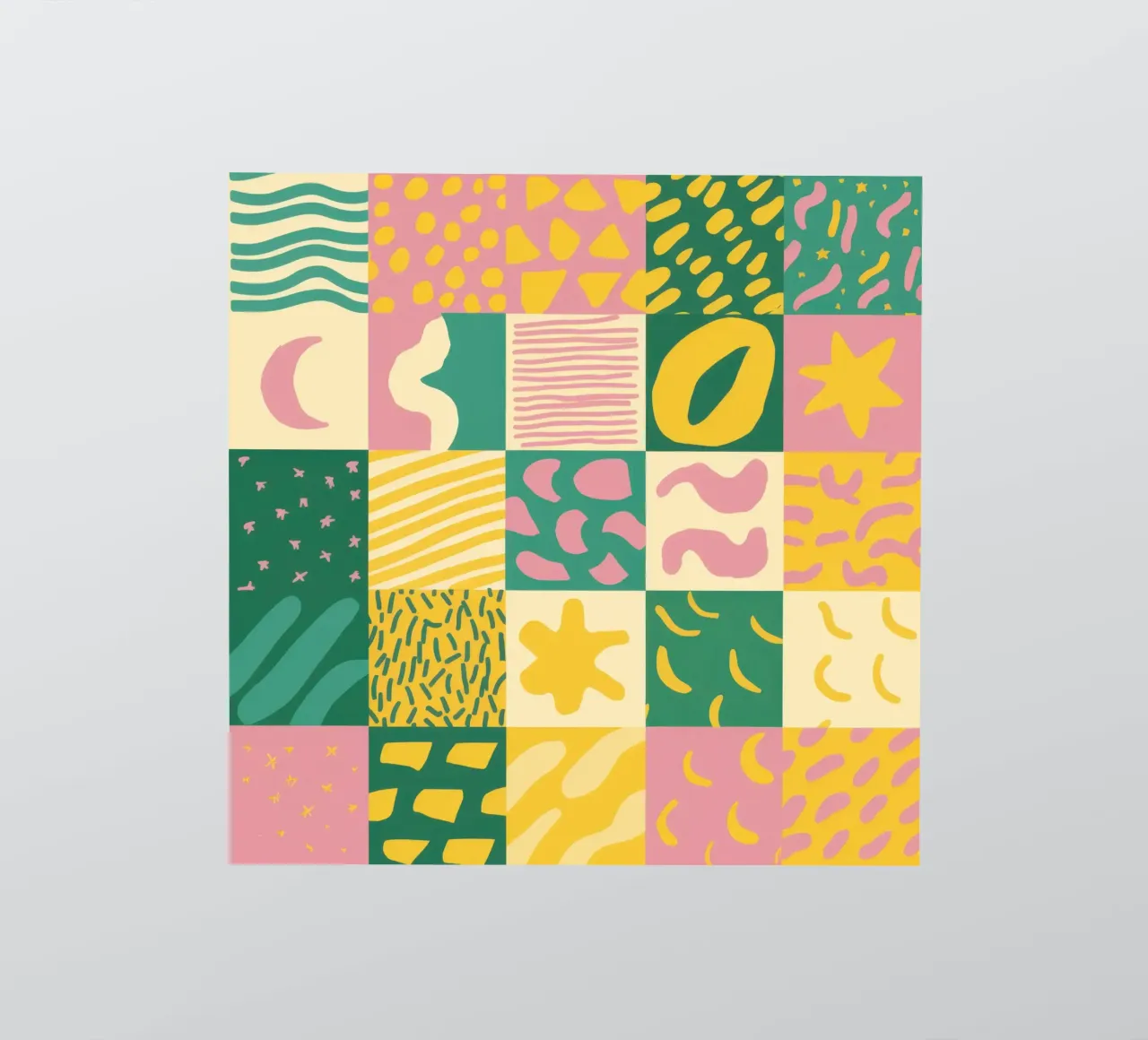 Joyful Patchwork Grid sticker by Sun Riser