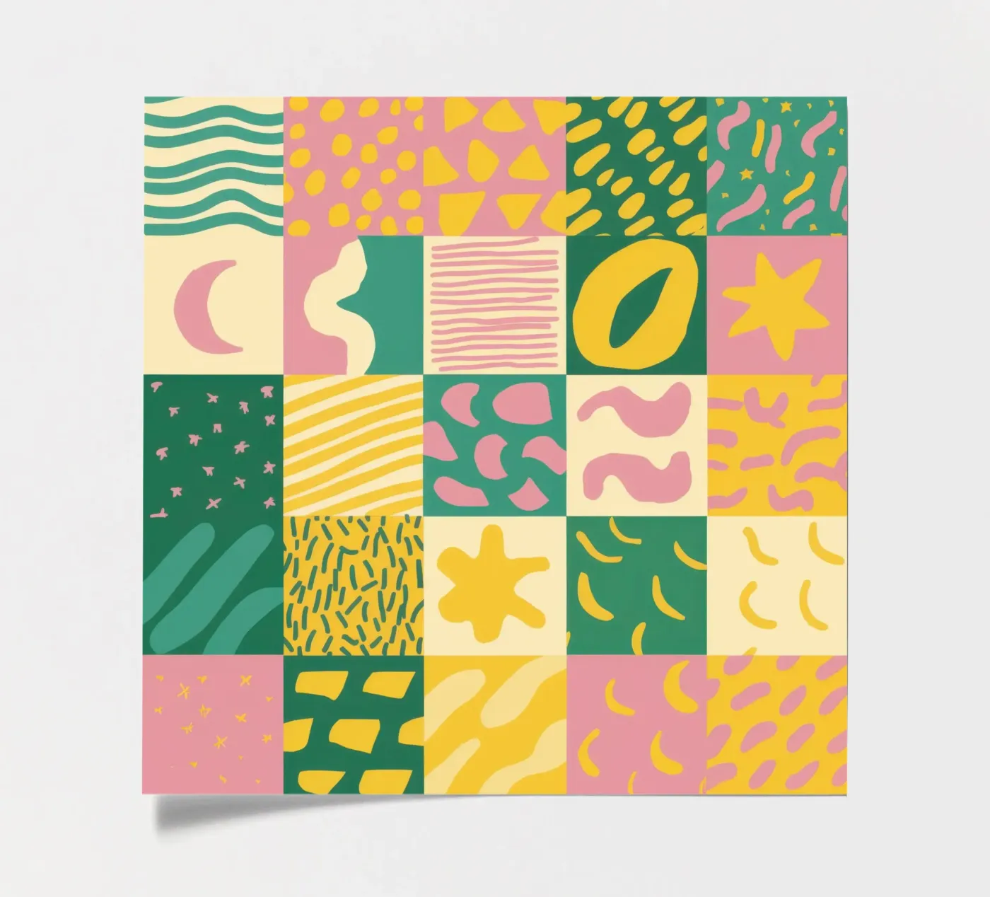 Joyful Patchwork Grid sticker sheet by Sun Riser