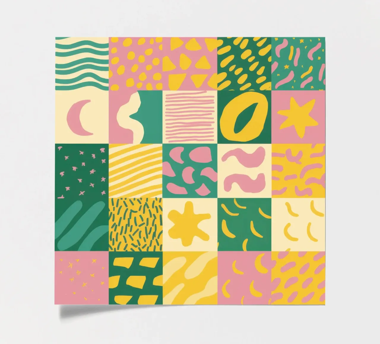 Joyful Patchwork Grid sticker sheet by Sun Riser