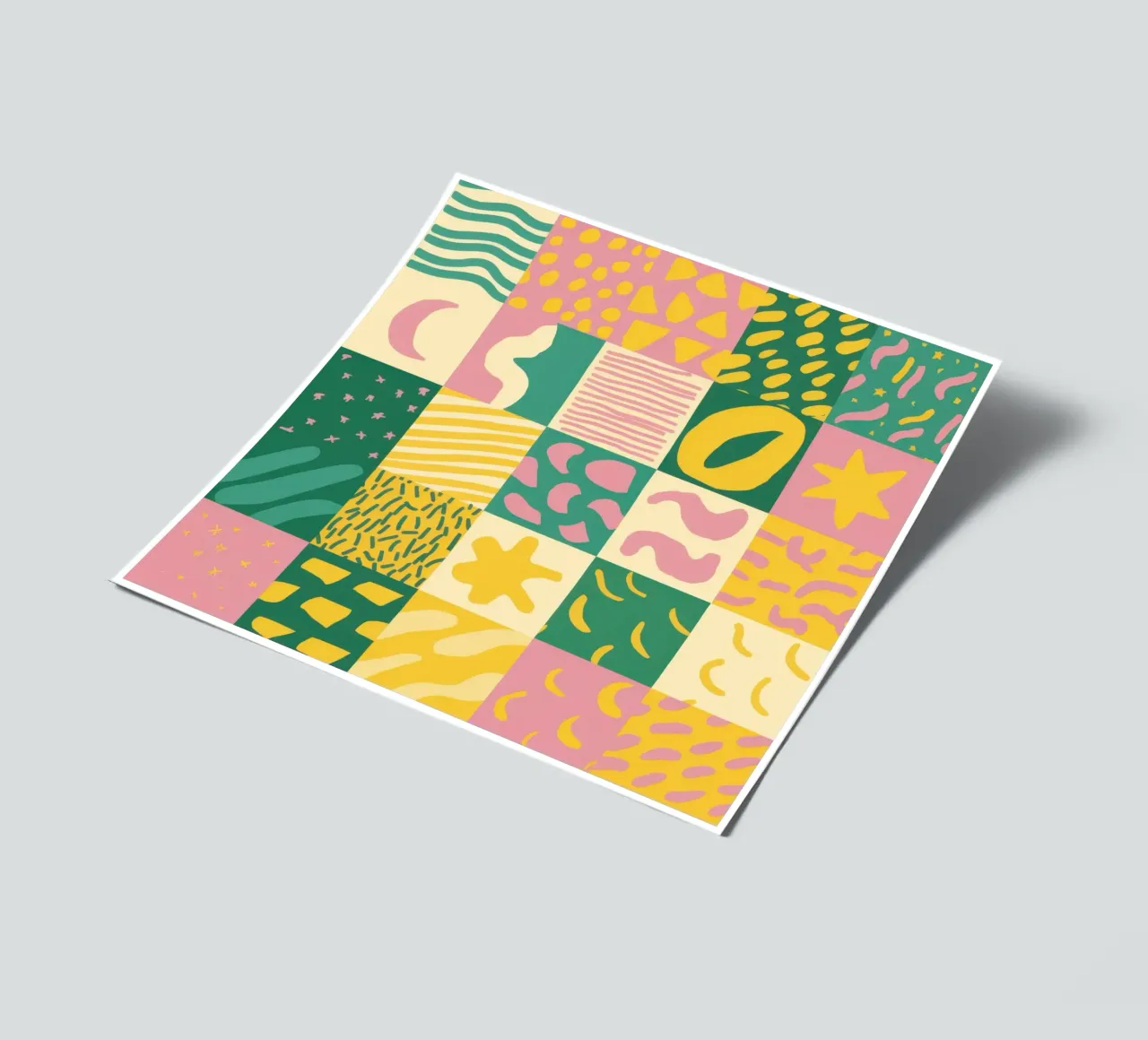 Joyful Patchwork Grid sticker sheet by Sun Riser