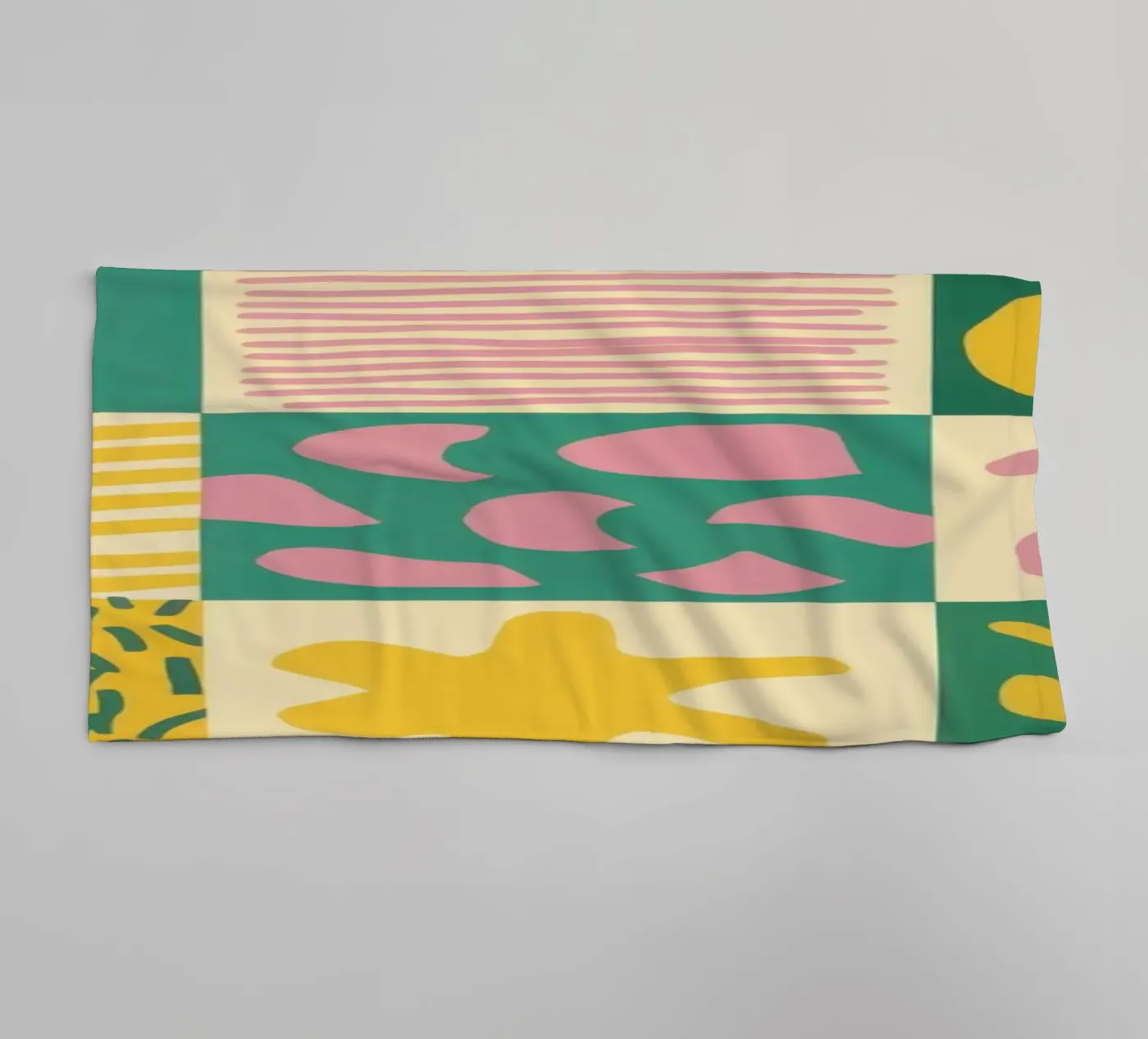 Joyful Patchwork Grid towel by Sun Riser