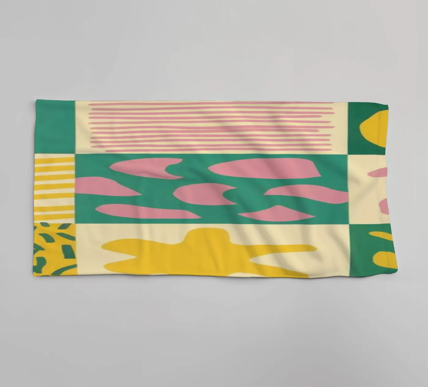 Fröhliches Patchwork-Gitter Handtuch von Sun Riser